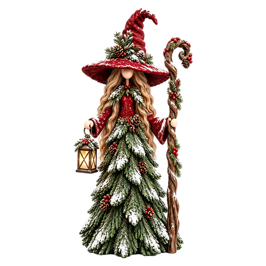 Fanyil Solstice Sisters Christmas Witch Figurines